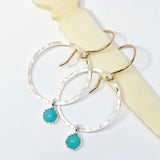 All You Need: Sterling Silver and 14/20 Gold-filled Earrings with Amazonite