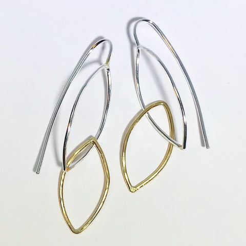 Leaf Drops: Sterling Silver and 14/20 Gold-filled earrings