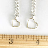 Love: Tiny or Small Sterling Silver Heart Earrings