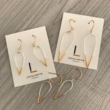 Stingers: Medium or Large, Sterling Silver Earrings with Vermeil points/earwires