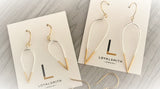 Stingers: Medium or Large, Sterling Silver Earrings with Vermeil points/earwires