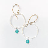 All You Need: Sterling Silver and 14/20 Gold-filled Earrings with Amazonite