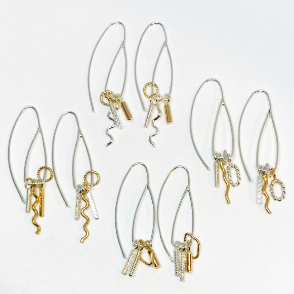 Buoys: Sterling Silver + 14/20 Gold-filled Earrings