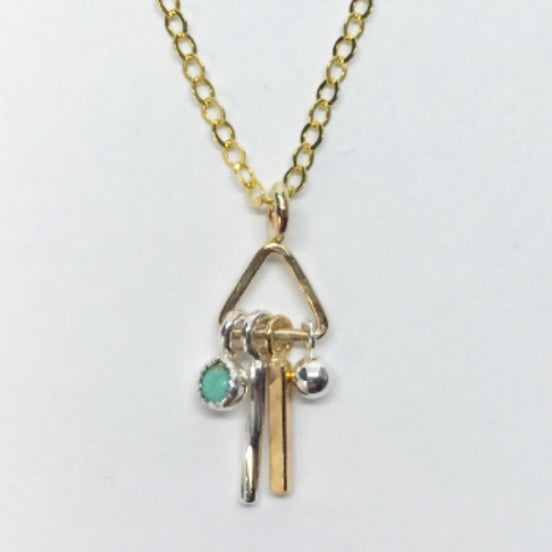Fairy Charm Necklace with Turquoise