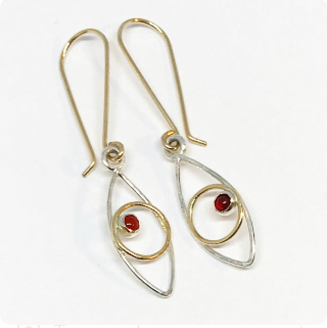 Amulets: Sterling Silver and 14/20 Gold-filled Earrings