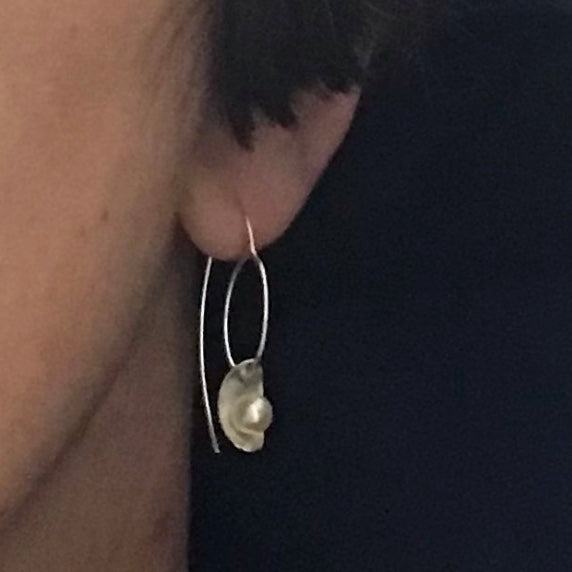 Reveal: Sterling Silver Earrings with Fresh Water Pearl