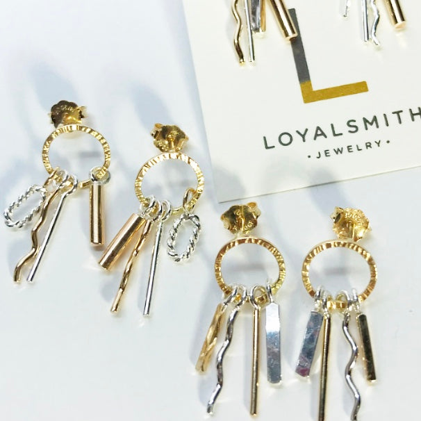 Tell Me A Story: Sterling Silver, 14/20 Gold-filled, post earrings