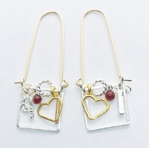 Treasure Boxes: Sterling Silver and 14/20 Gold-filled Earrings