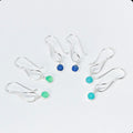 Water Colors: Sterling Silver Earrings with semi precious stones