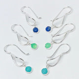 Water Colors: Sterling Silver Earrings with semi precious stones