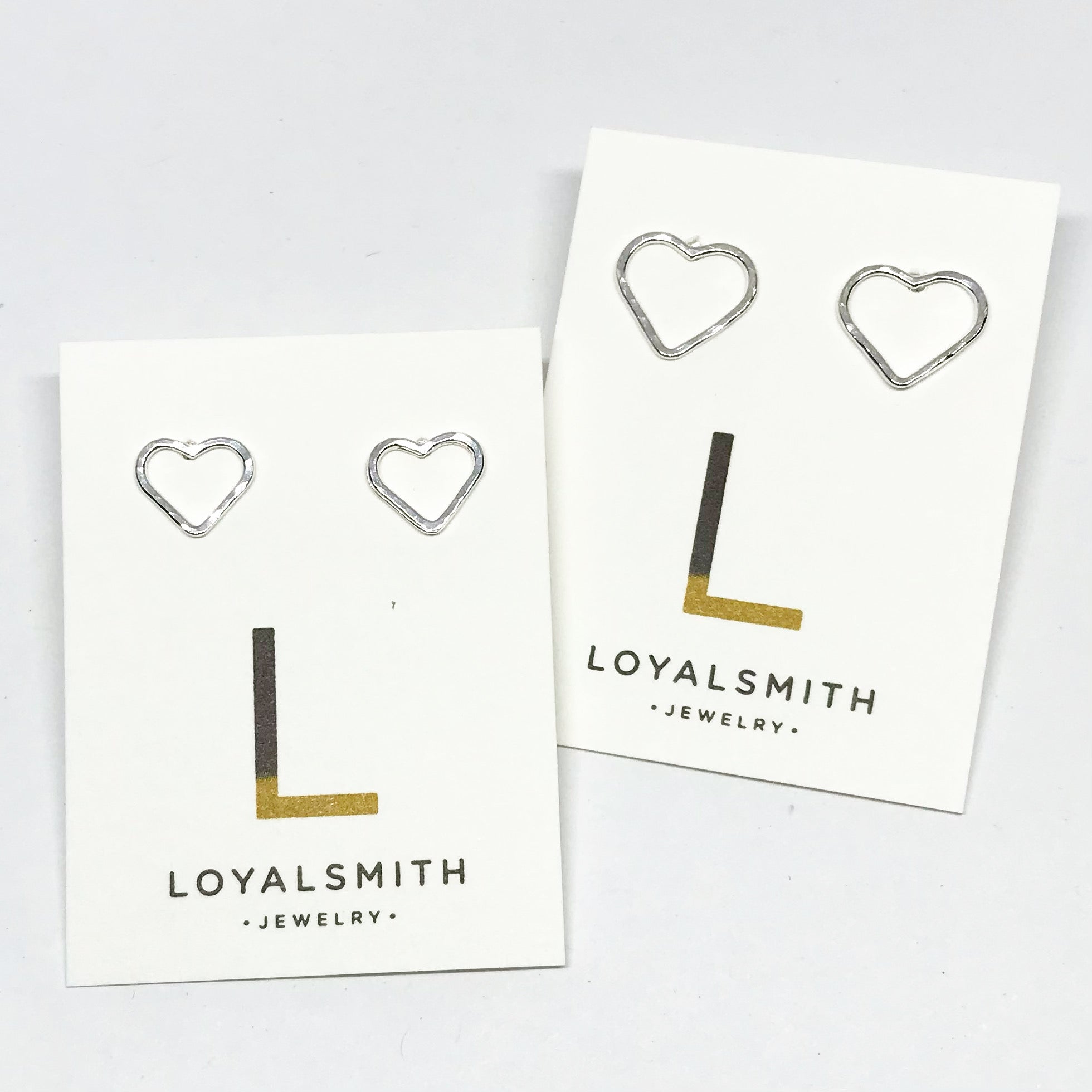 Love: Tiny or Small Sterling Silver Heart Earrings