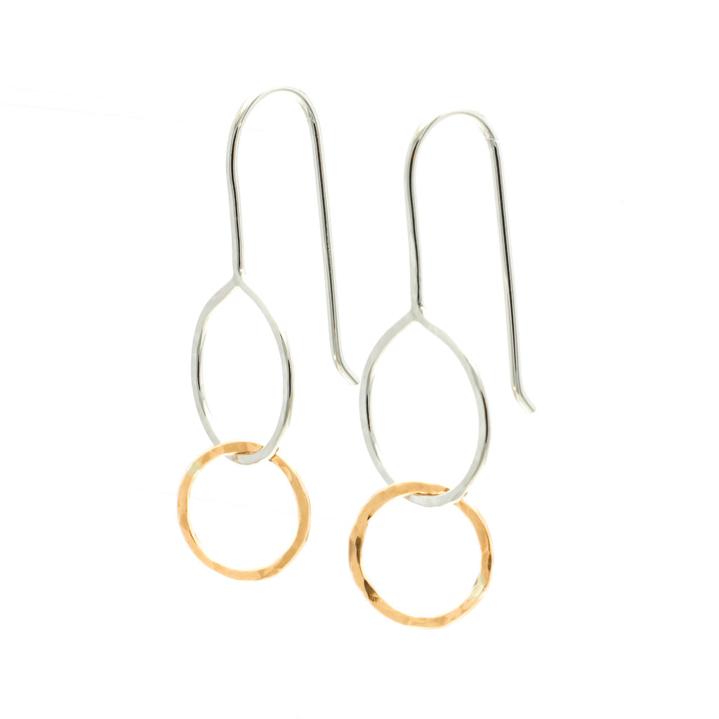 Mini Moon Drops: Sterling Silver & 14/20 Gold-filled Earrings