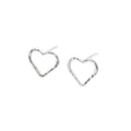 Love: Tiny or Small Sterling Silver Heart Earrings