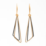 Obtuse Shadows: 14/20 Gold-filled & Oxidized Sterling Silver Earrings