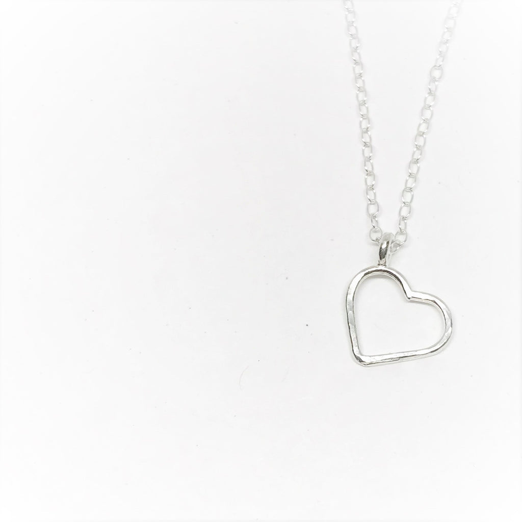 Love: Sterling Silver Heart Necklace