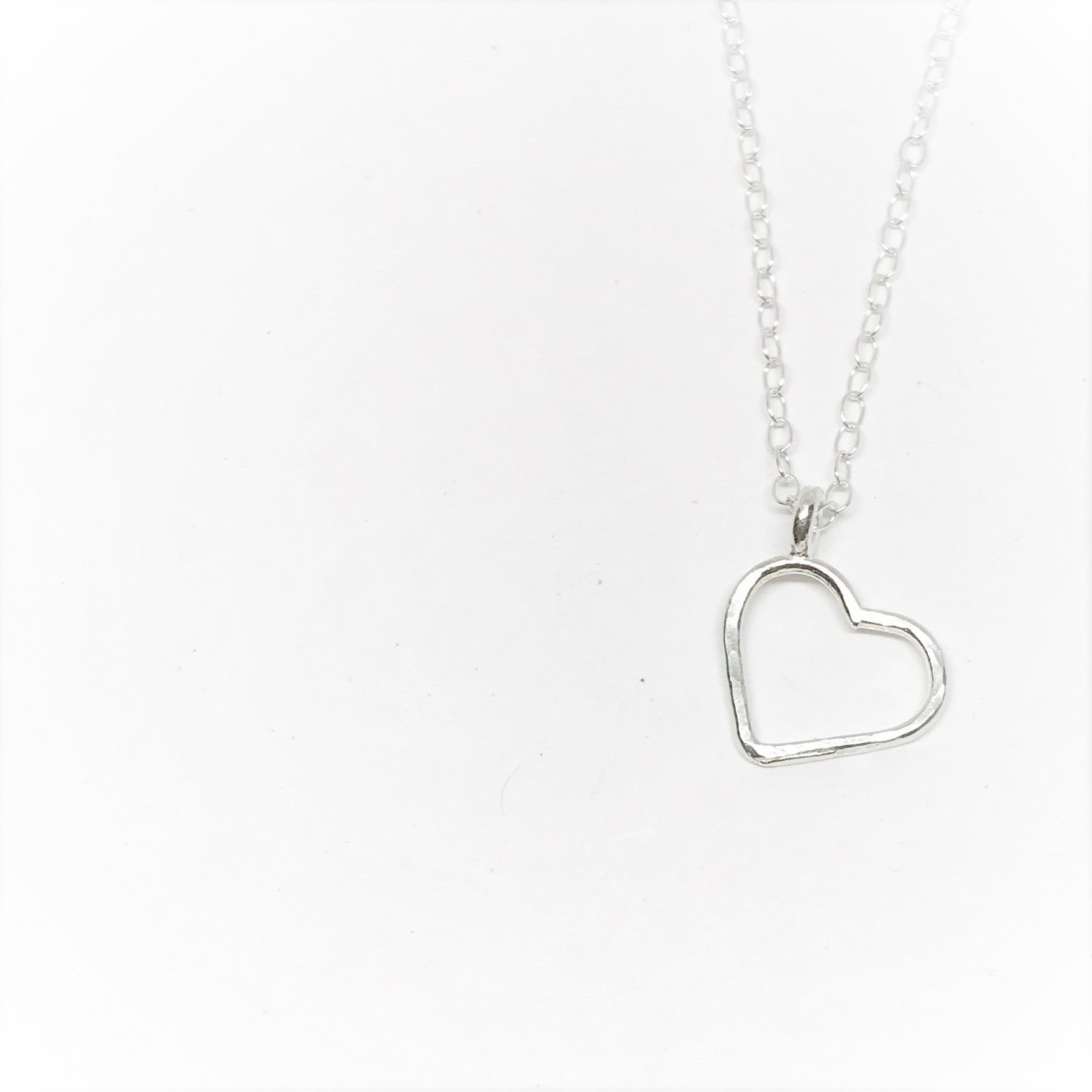 Love: Sterling Silver Heart Necklace