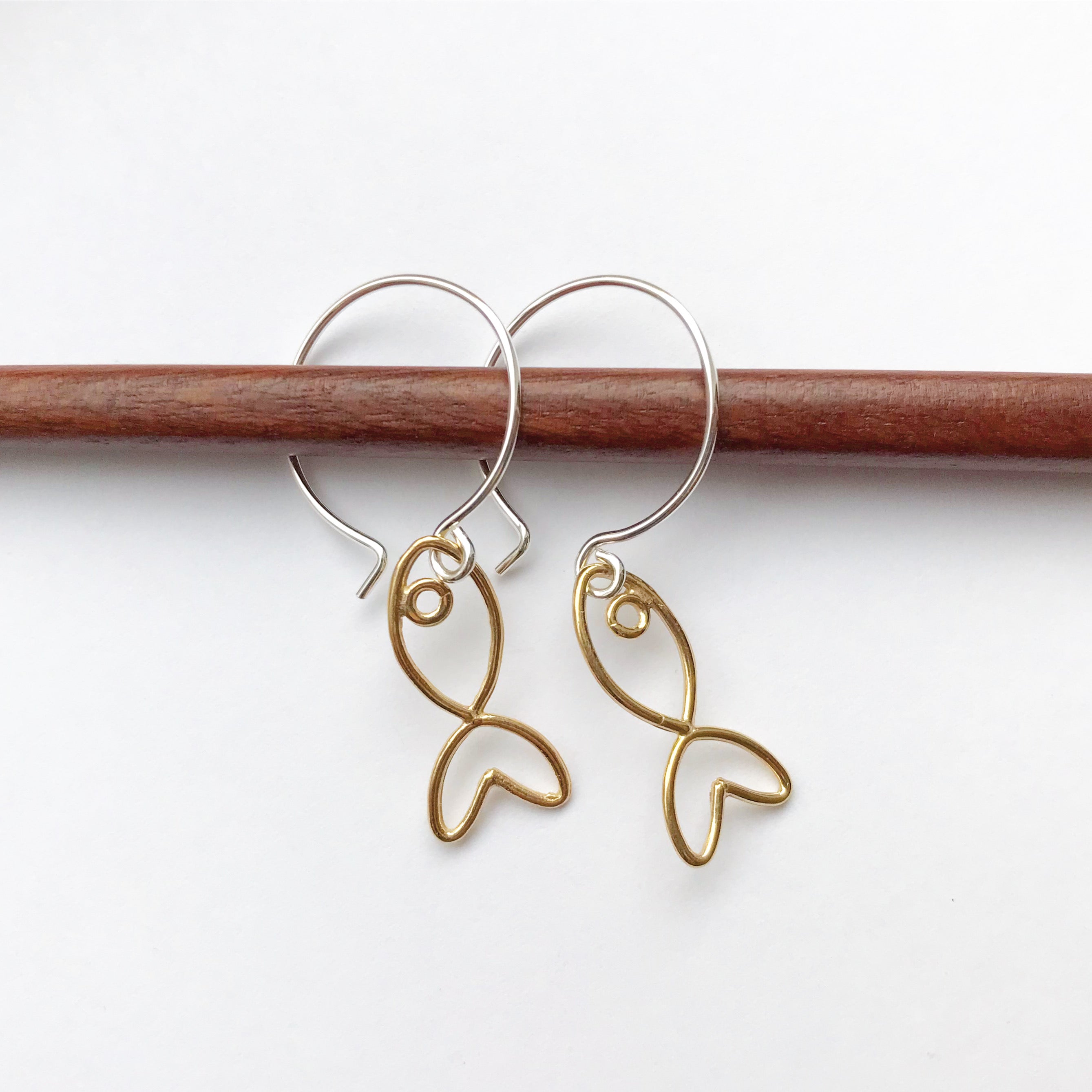 Goldfish: Vermeil earrings