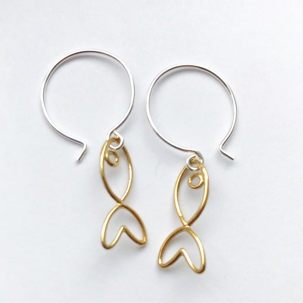 Goldfish: Vermeil earrings