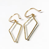 Kite Reflections: 14/20 Gold-filled and Bright Sterling Silver Earrings