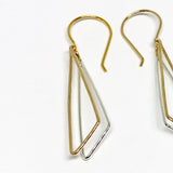 Obtuse Reflections: 14/20 Gold-filled & Bright Sterling Silver Earrings