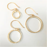Business Circles:  Medium Size, 14/20 Gold-filled and Sterling Silver Earrings
