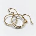 Business Circles:  Medium Size, 14/20 Gold-filled and Sterling Silver Earrings