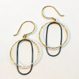 Long Shadows: Oxidized Sterling Silver & 14/20 Gold-filled Earrings