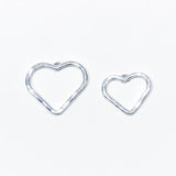 Love: Tiny or Small Sterling Silver Heart Earrings