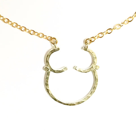 Goddess: Necklace with Sterling Silver Pendant 14/20 Gold-filled Chain