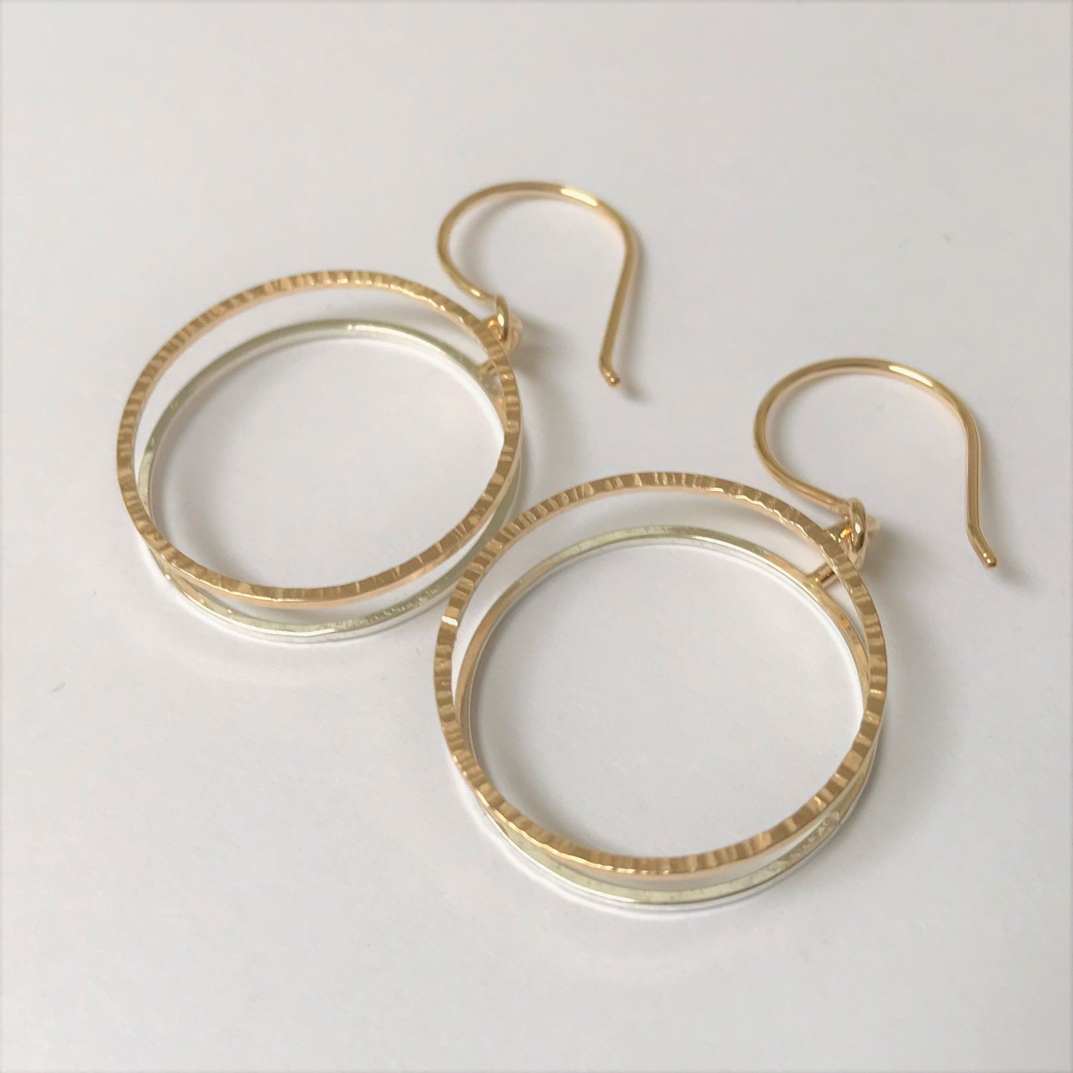 Business Circles: Large Size, 14/20 Gold-filled and Sterling Silver Earrings