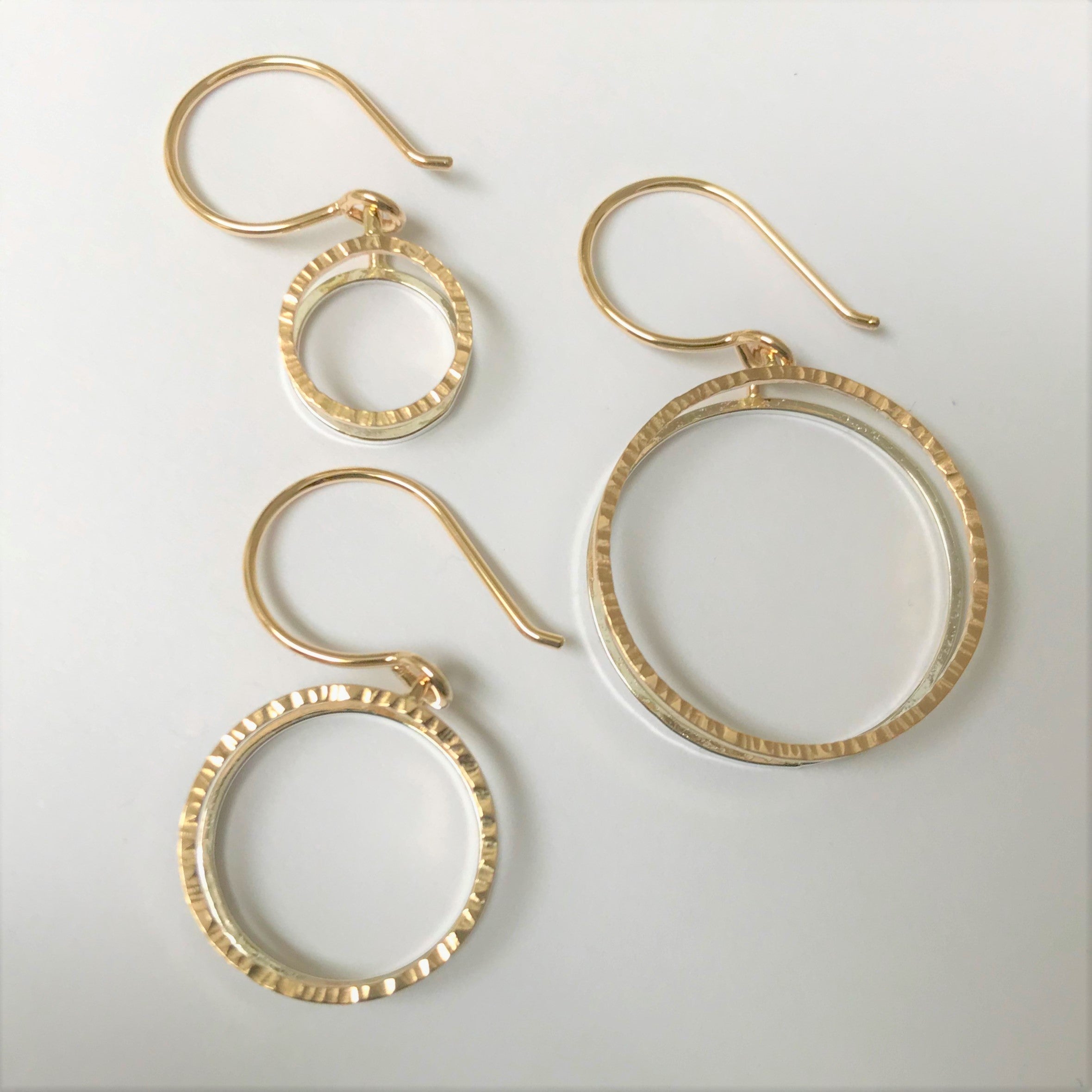 Business Circles: Large Size, 14/20 Gold-filled and Sterling Silver Earrings