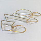 Long Reflections: Bright Sterling Silver & 14/20 Gold-filled Earrings