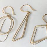 Long Reflections: Bright Sterling Silver & 14/20 Gold-filled Earrings