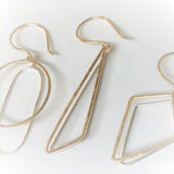 Obtuse Reflections: 14/20 Gold-filled & Bright Sterling Silver Earrings