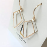 Kite Reflections: 14/20 Gold-filled and Bright Sterling Silver Earrings