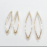 Suspense: Sterling Silver, 14/20 Gold-filled, Pearl Earrings