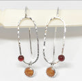 Perfect Day: Sterling Silver Earrings with Spiny Oyster and Carnelian