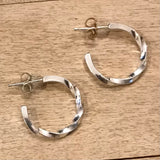 Do The Twist: Sterling Silver Hoop Earrings, 3 sizes