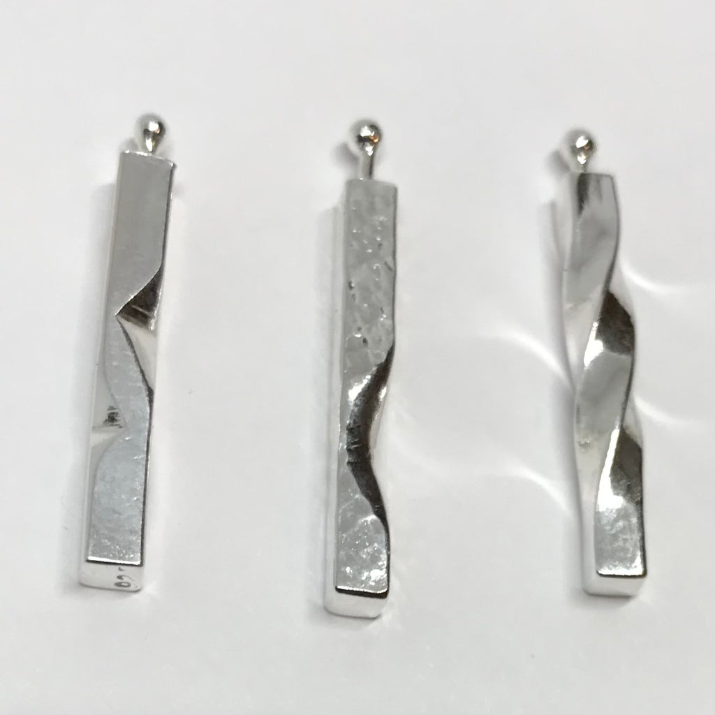 Carved Pillar: Sterling Silver Necklace