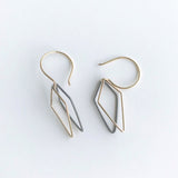 Kite Shadows: 14/20 Gold-filled and Oxidized Sterling Silver Earrings