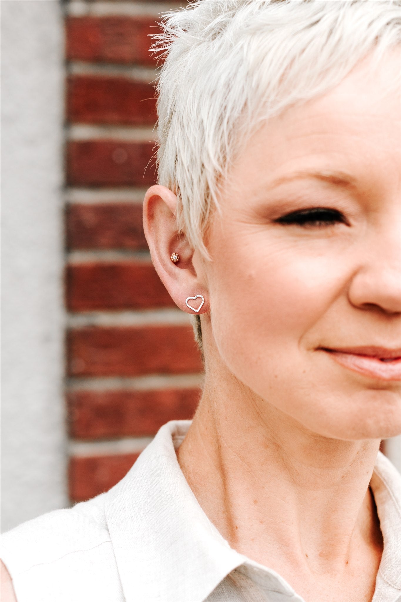 Love: Tiny or Small Sterling Silver Heart Earrings