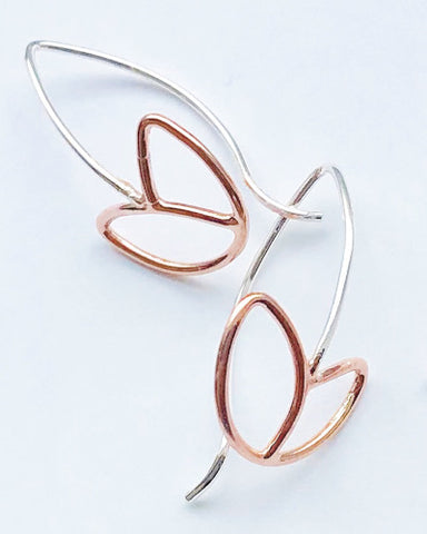Buds: Rose Gold Vermeil and Sterling Silver Earrings