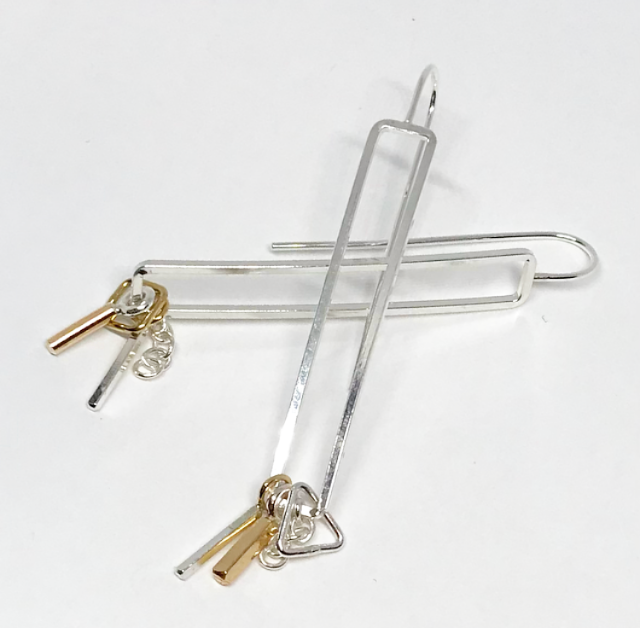 The Long Game: Sterling Silver and 14/20 Gold-filled Earrings