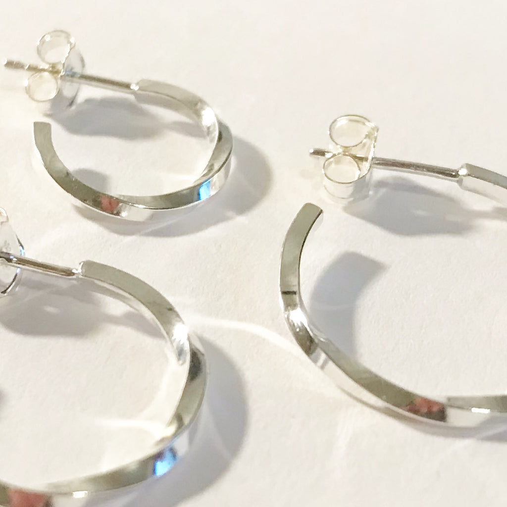 Do The Twist: Sterling Silver Hoop Earrings