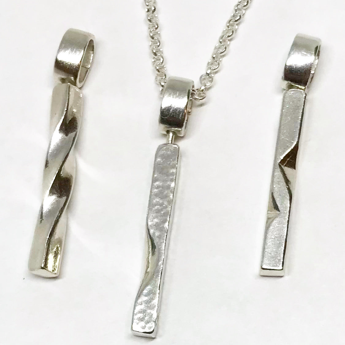 Worn Pillar: Sterling Silver Necklace